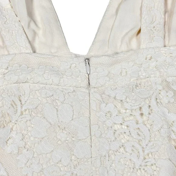 New Reformation Aigio Dress Size 10 Lace Maxi White Wedding Event Prom Timeless - Picture 11 of 16